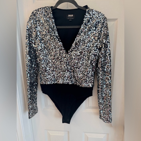Bardot Black Label Detailed Bodysuit size M - Picture 1 of 4